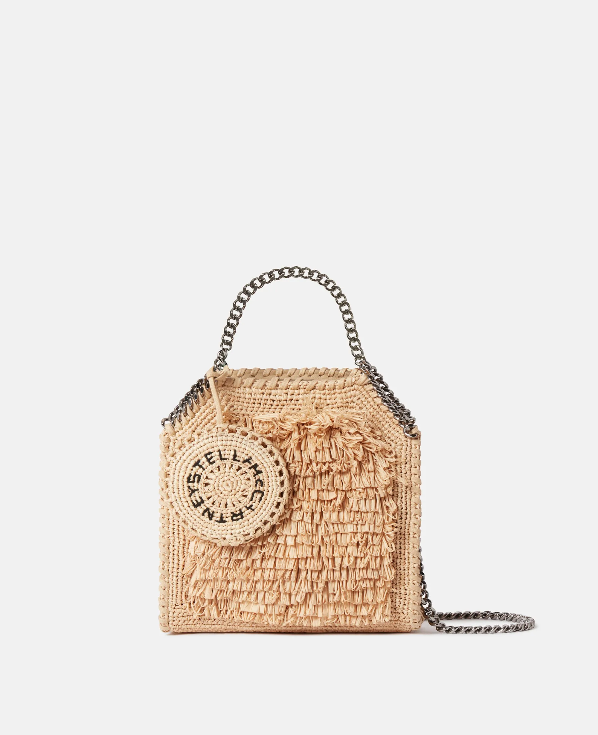 Falabella Raffia Tiny Tote Bag