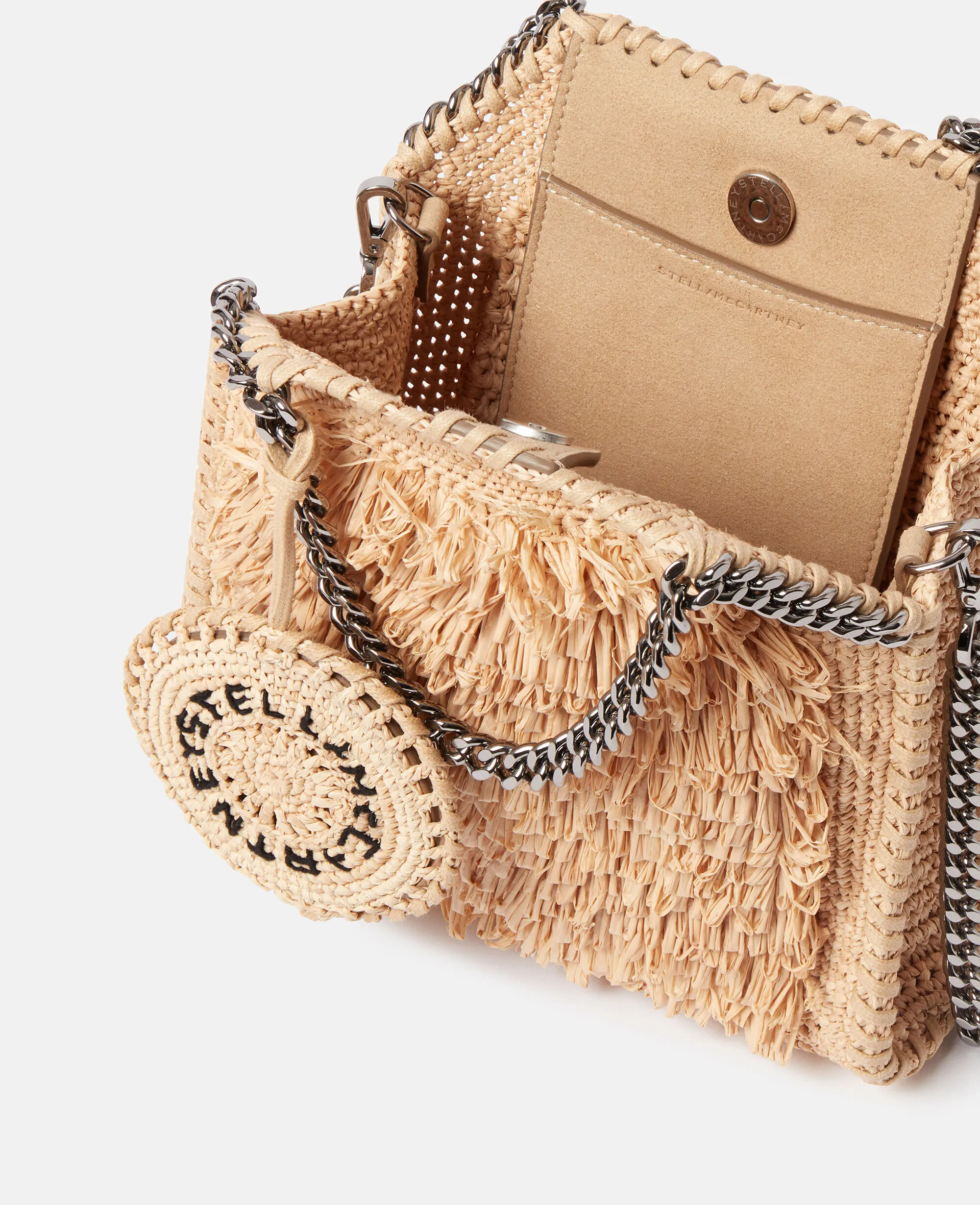 Falabella Raffia Tiny Tote Bag