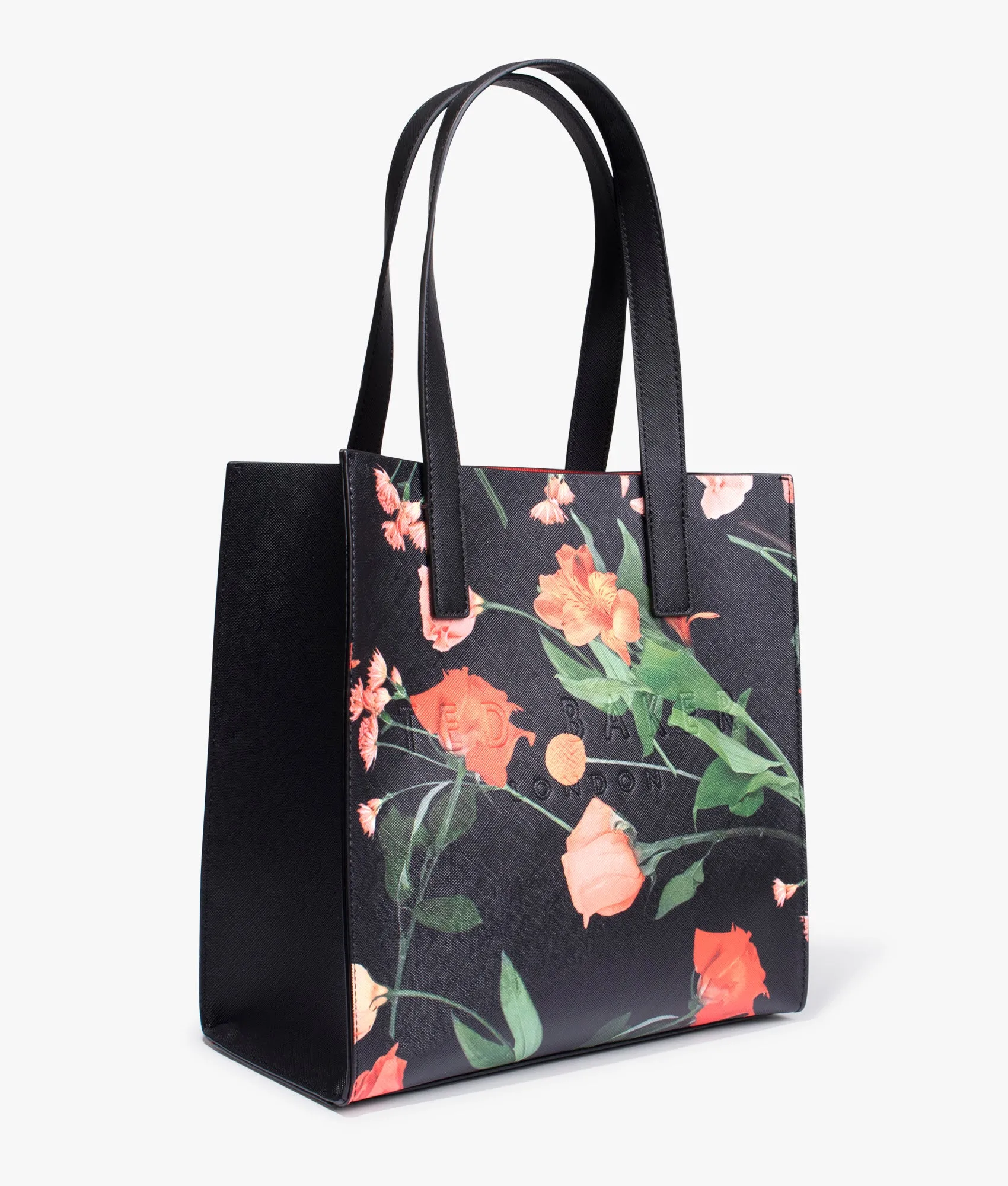 Fleucon floral print small shopper in black