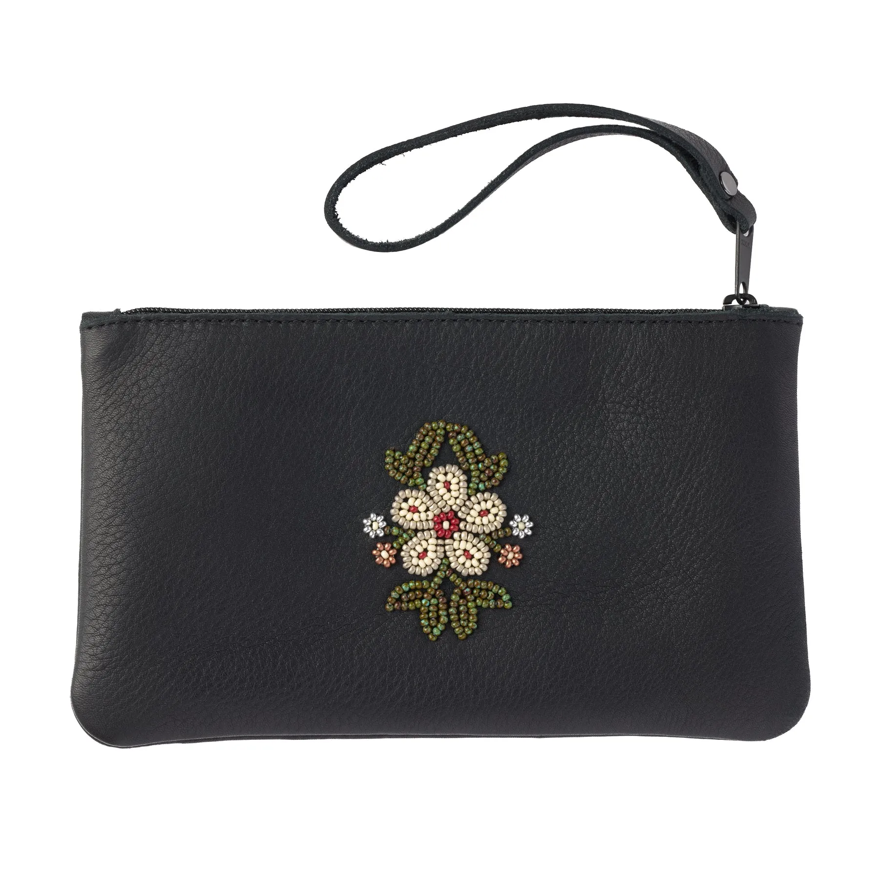 Floret Beaded Wristlet Bag