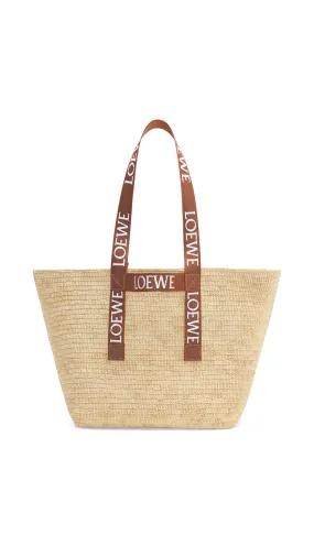 Fold Shopper in Raffia - Natural/Tan