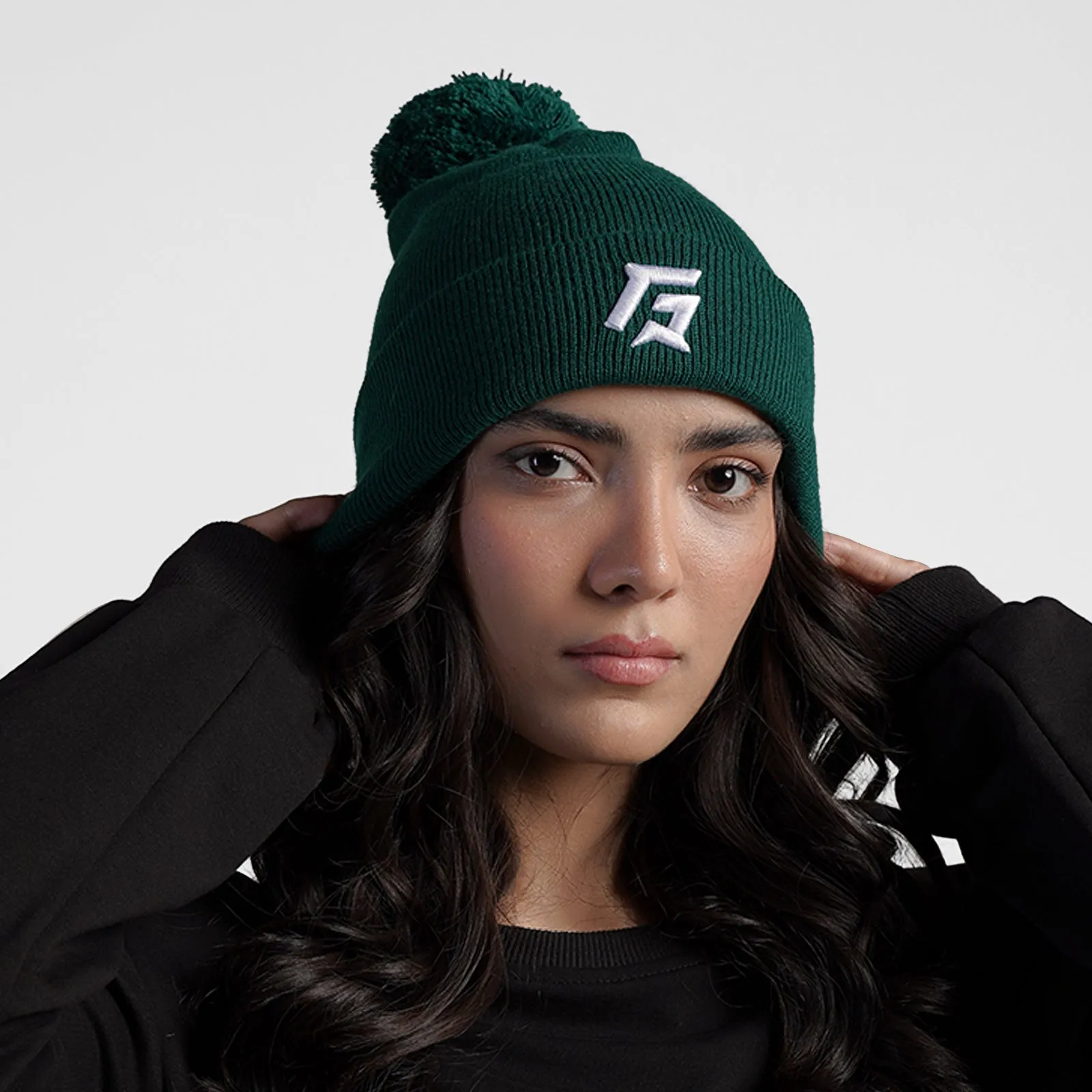 GA Pom Beanie (Green)