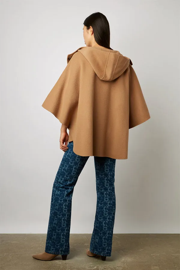 Gerard Darel SIANA HOODED FINE WOOL CAPE