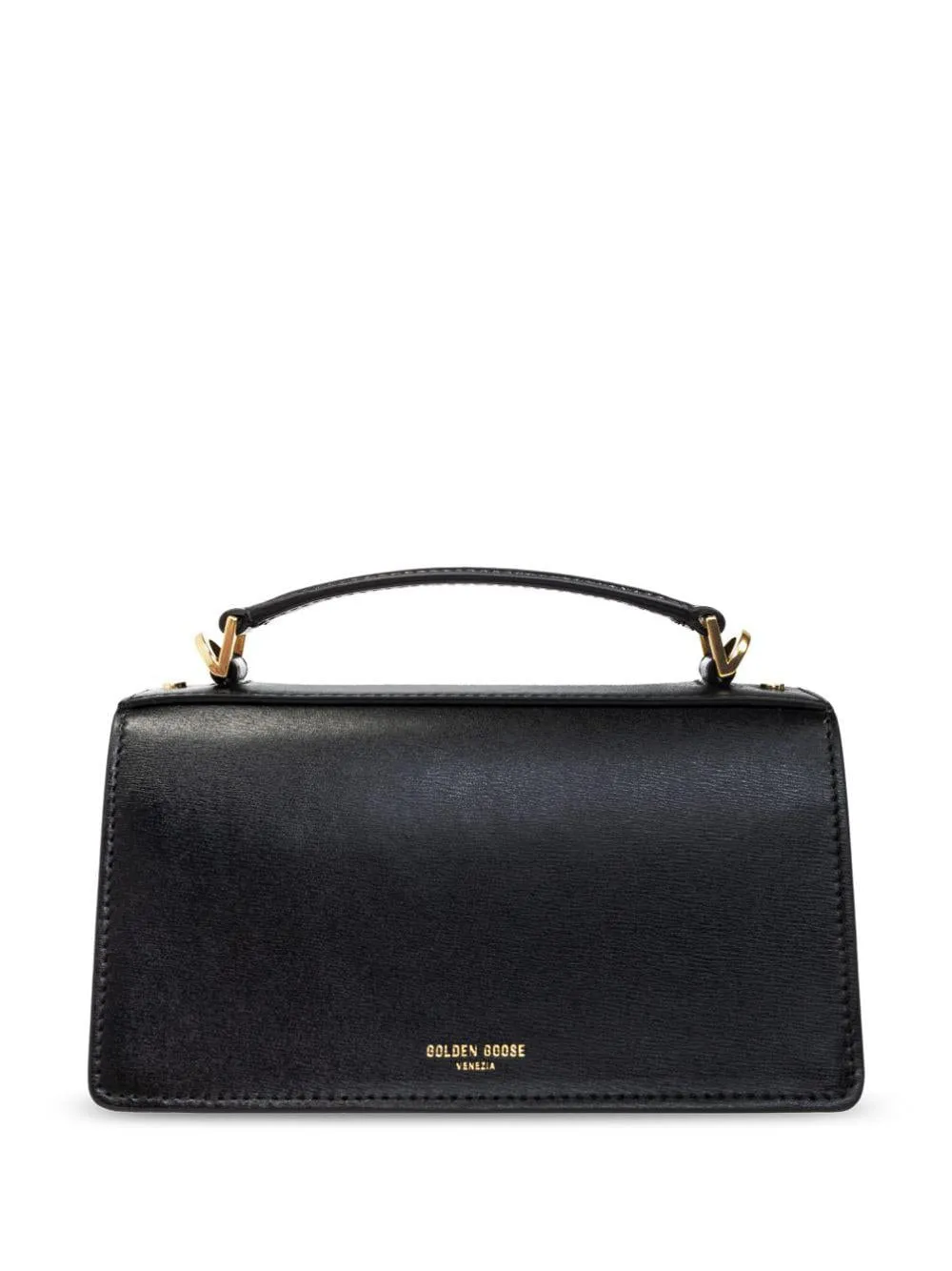 GOLDEN GOOSE Small Venezia Black Leather Tote