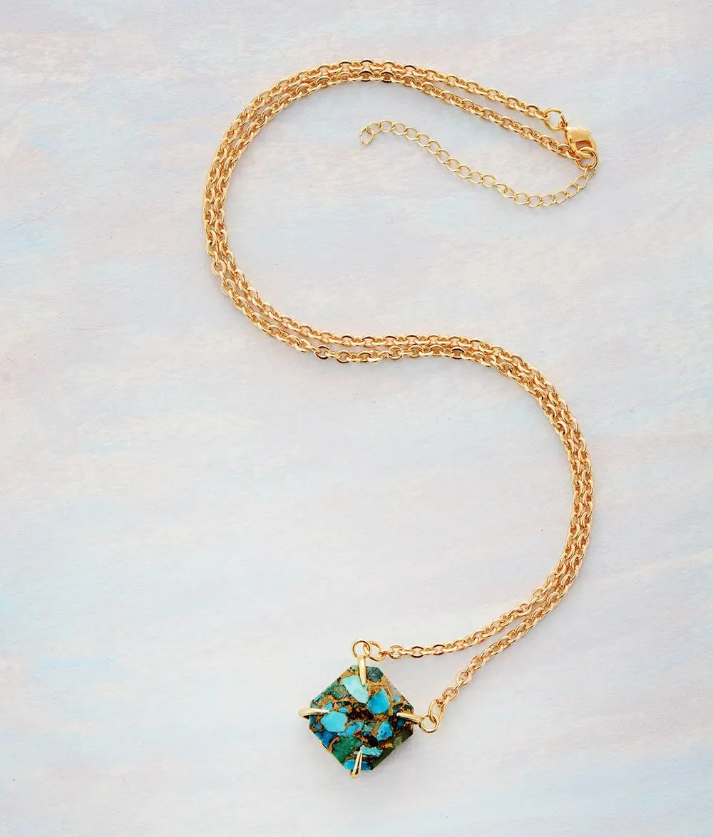 Healing Aura Turquoise Necklace