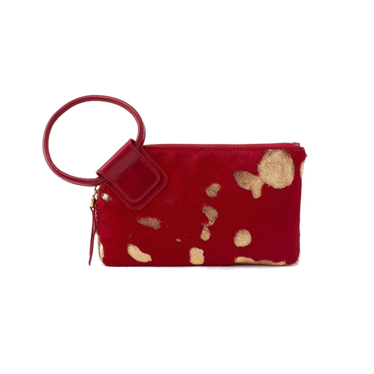 Hobo Sable Wristlet Gold Leaf Cow Hide