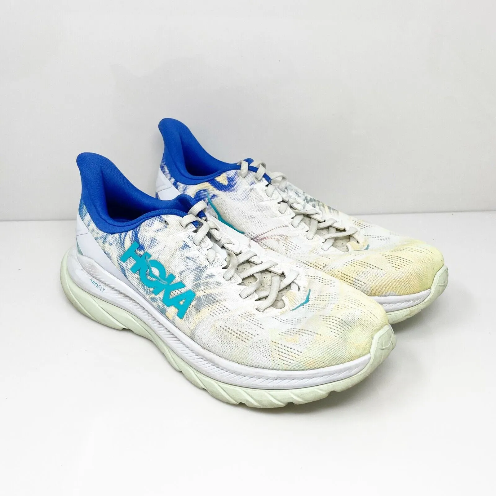 Hoka One One Womens Mach 4 1113529 TGT White Running Shoes Sneakers Size 10.5 B