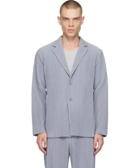 Issey Miyake Gray Tailored Pleats 1 Blazer