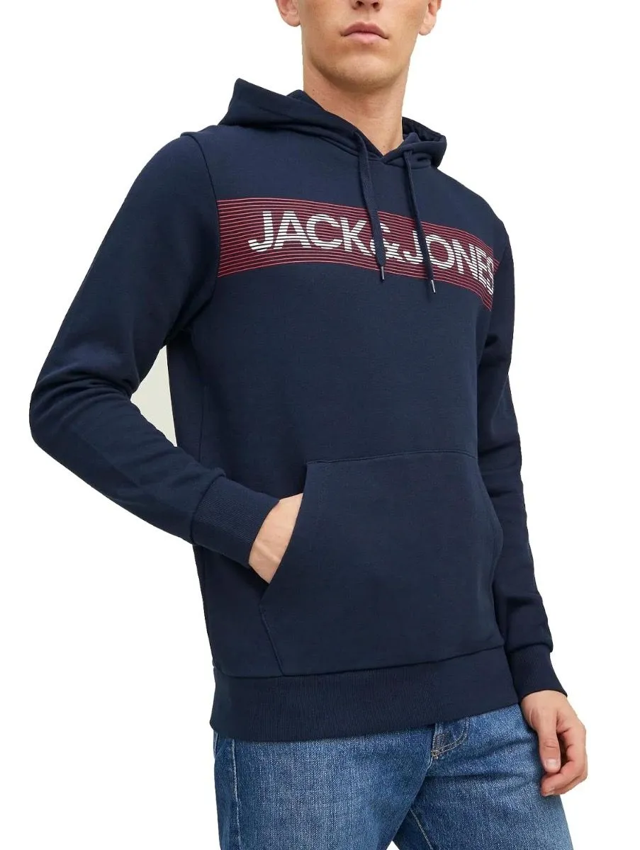 Jack & Jones Corp Logo Hooded Sweatshirts Navy Blazer