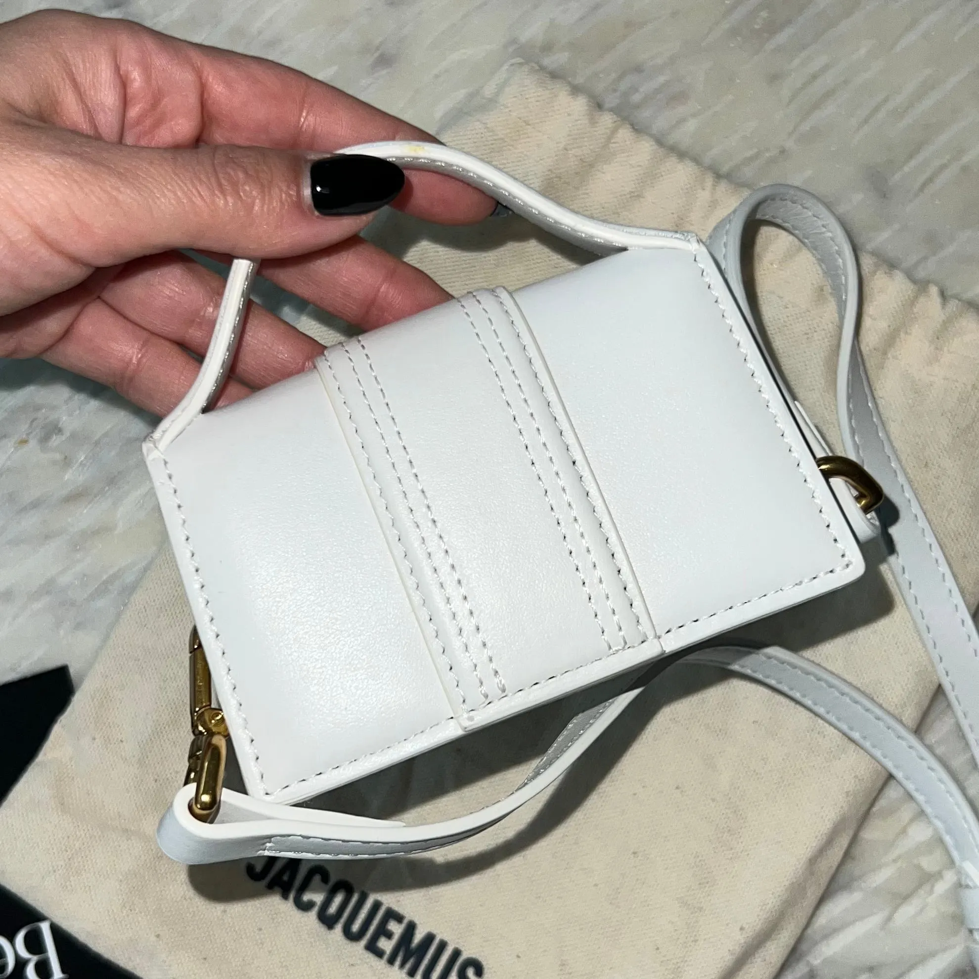 JACQUEMUS-White 'Le Petit Bambino' Coin Pouch