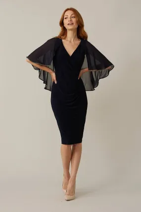 Joseph Ribkoff Cape Dress in Midnight - 221353