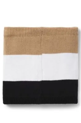 Kids' snood with signature stripes and embroidered logo