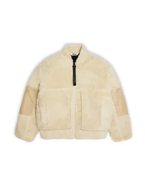 Kofu Fleece Bomber Jacket Sand Fliis | Rains