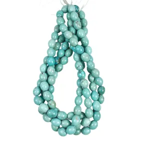 Large Turquoise Barrel Beads 14x12mm