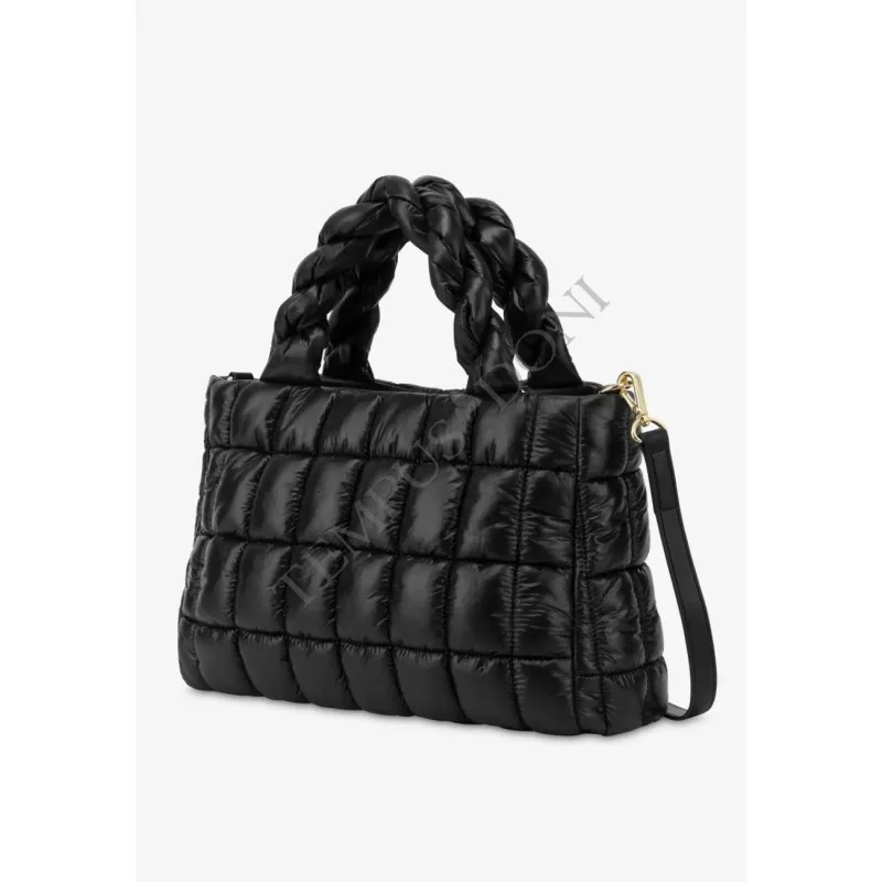 LOVE MOSCHINO - SHOPPER PICCOLA NYON TRAP. NERO - LOVE MOSCHINO - Tempus Doni