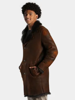 Man's Antique Aztec Shearling 3/4 Shearling - Day Furs