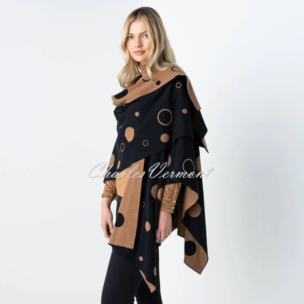 Marble Cape - Style 6777-130 (Camel / Black)