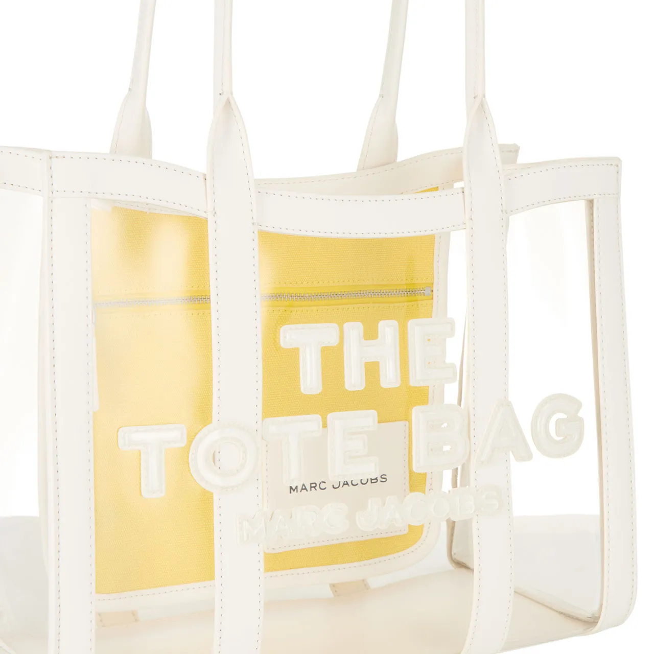 MARC JACOBS The Clear Medium Tote Bag - White Yellow