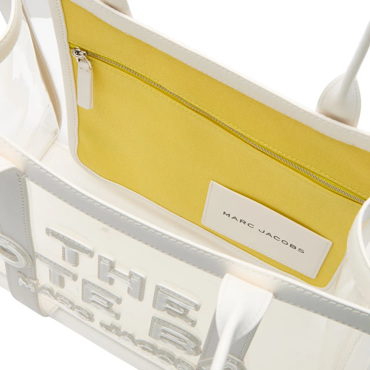 MARC JACOBS The Clear Medium Tote Bag - White Yellow