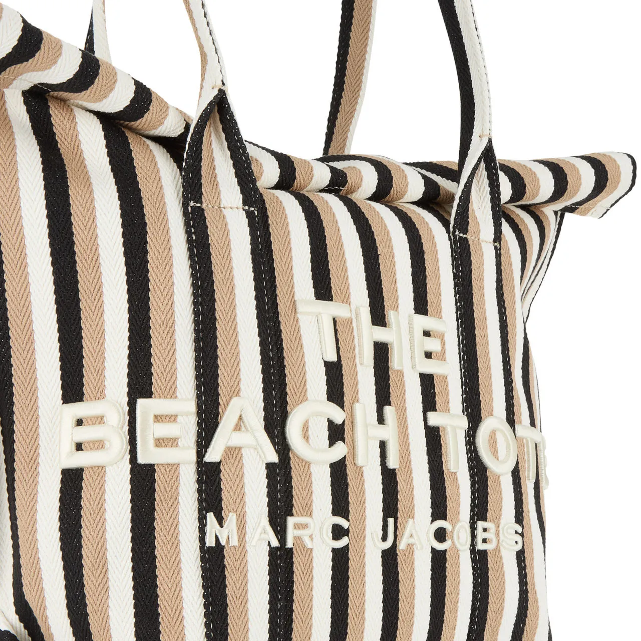 MARC JACOBS The Striped Jacquard Beach Tote Bag - Camel Multi