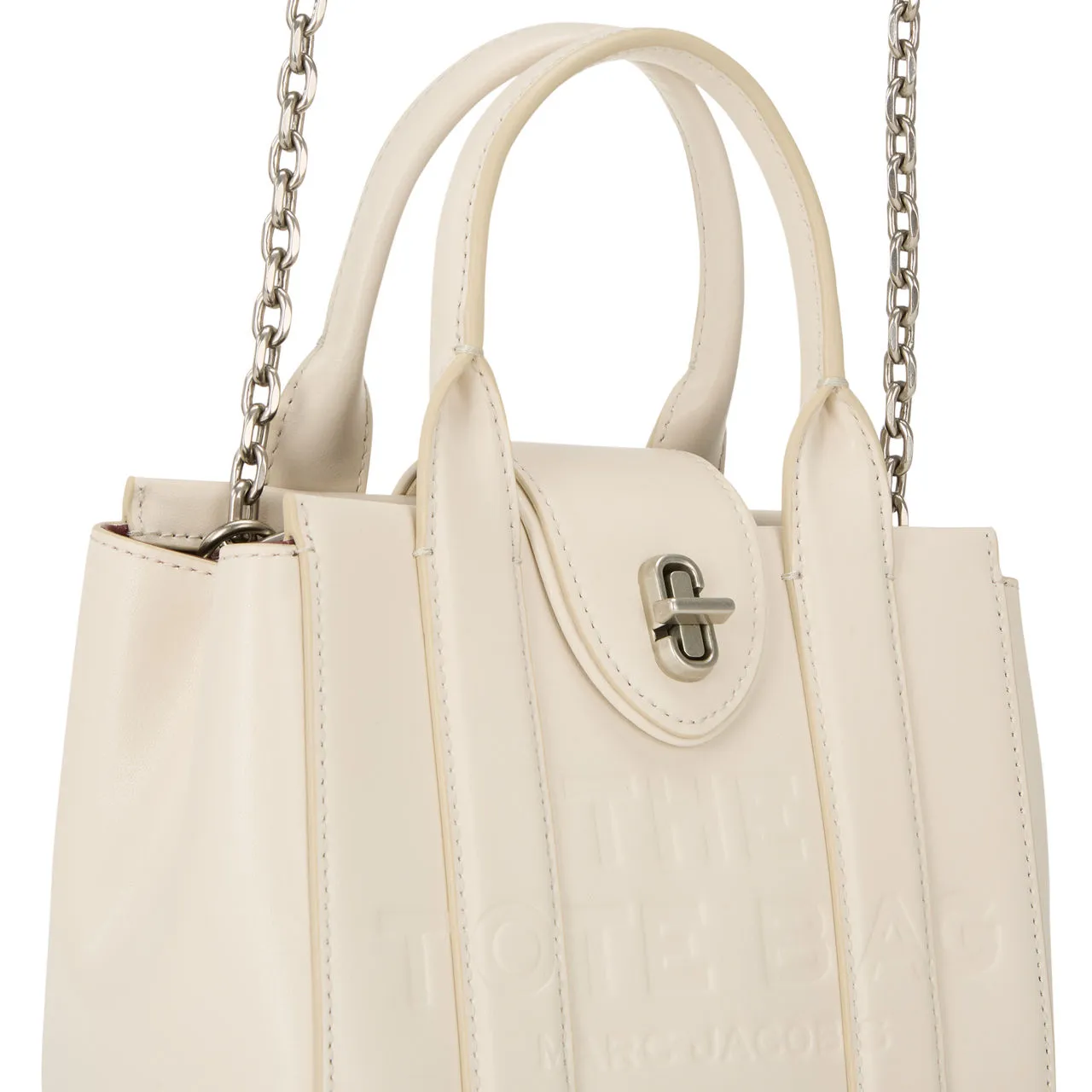 MARC JACOBS The Turnlock Tote Bag - Cloud White