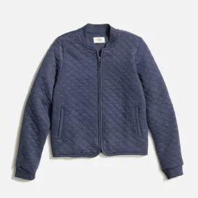 Marine Layer Women's Navy Corbet Quilted Bomber