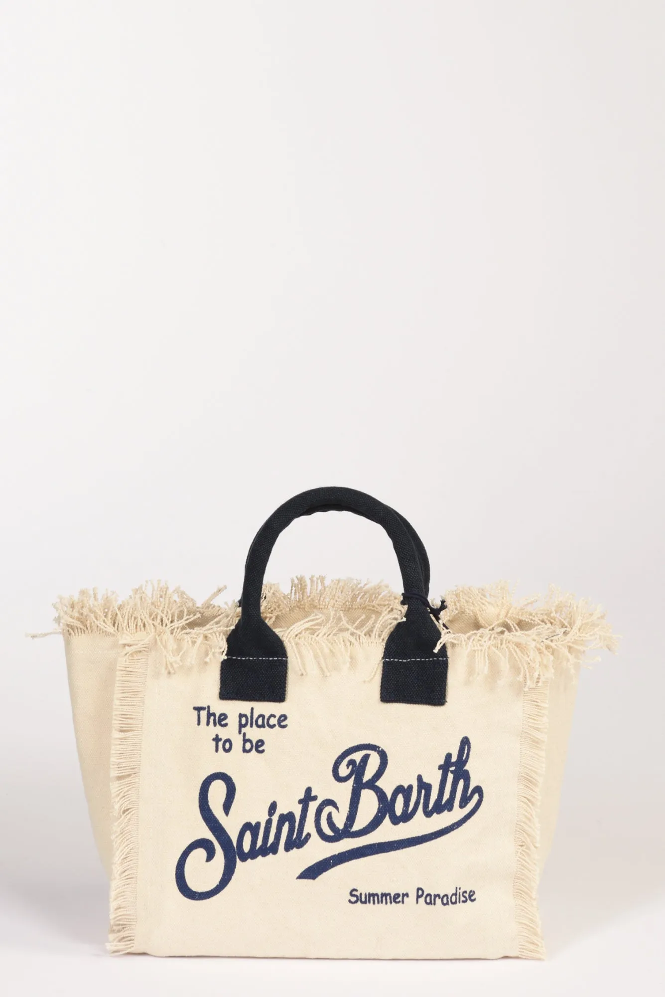 Mc2 Saint Barth Borsa Canvas Beige Chiaro/blu Donna