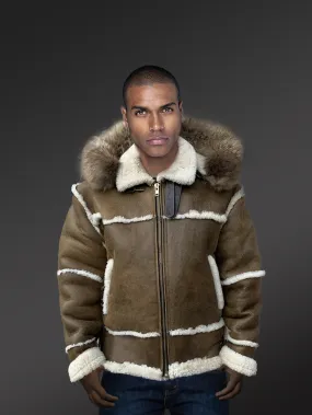 Men Shearling Bomber Jacket | Shearling Coat Jacket