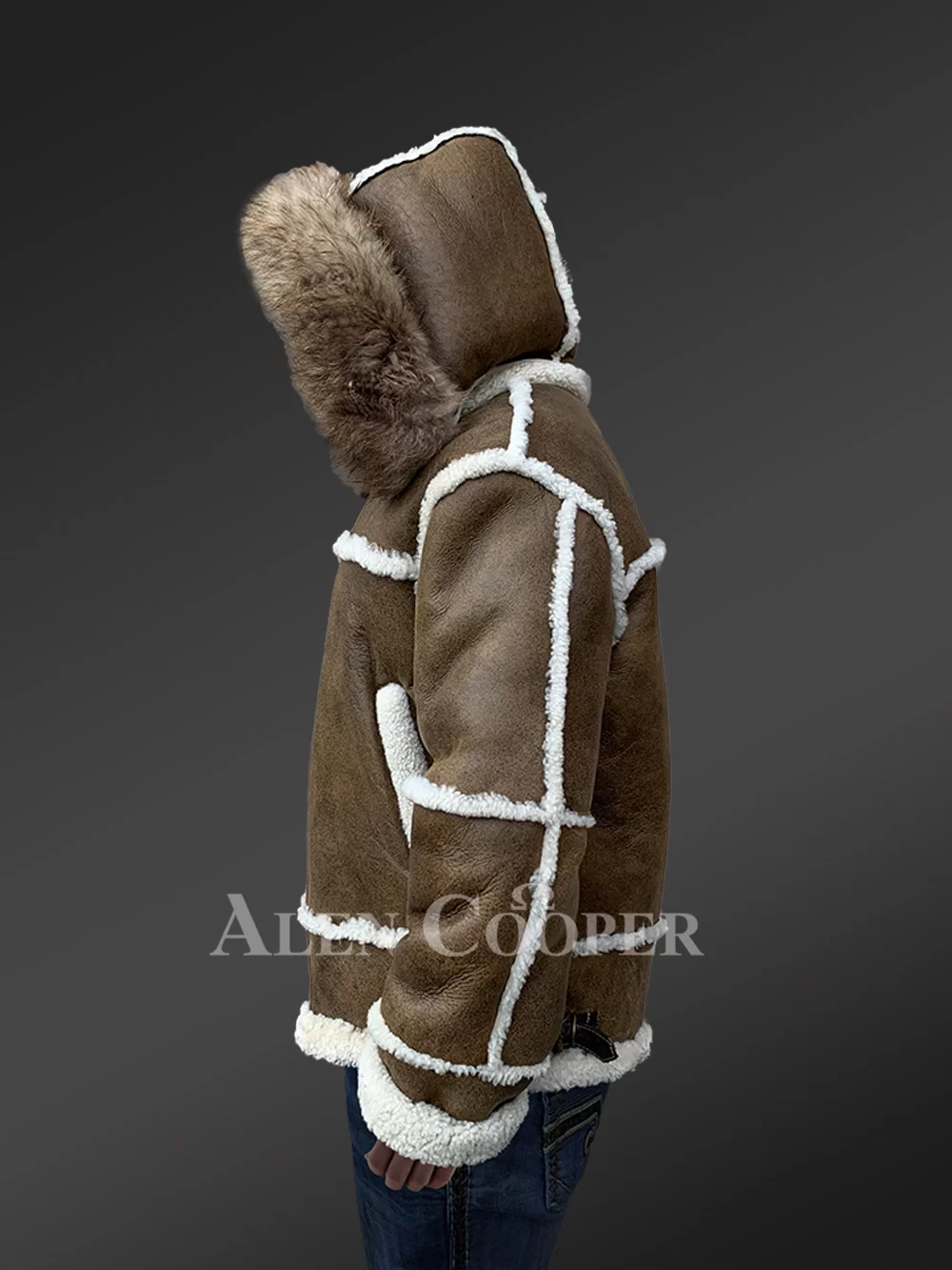 Men Shearling Bomber Jacket | Shearling Coat Jacket