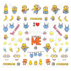 Minions Nail Art Nail Water Decals Water Slides