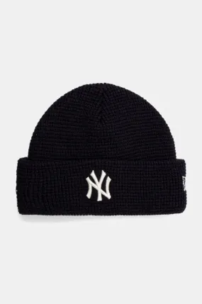 New Era beanie SHORT CUFF BEANIE NEW YORK YANKEES navy blue color 60565437