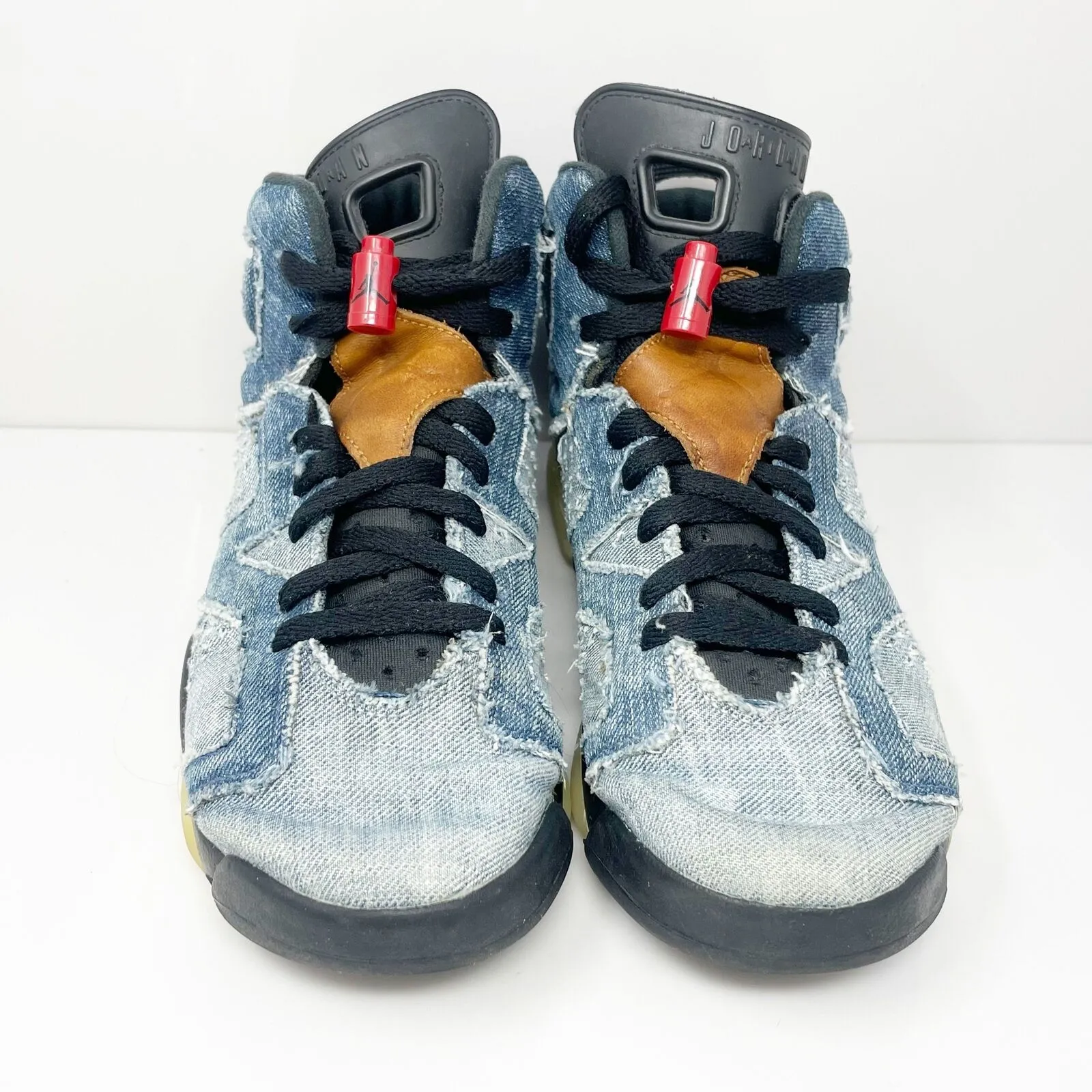 Nike Boys Air Jordan 6 CV5489-401 Blue Basketball Shoes Sneakers Size 7Y