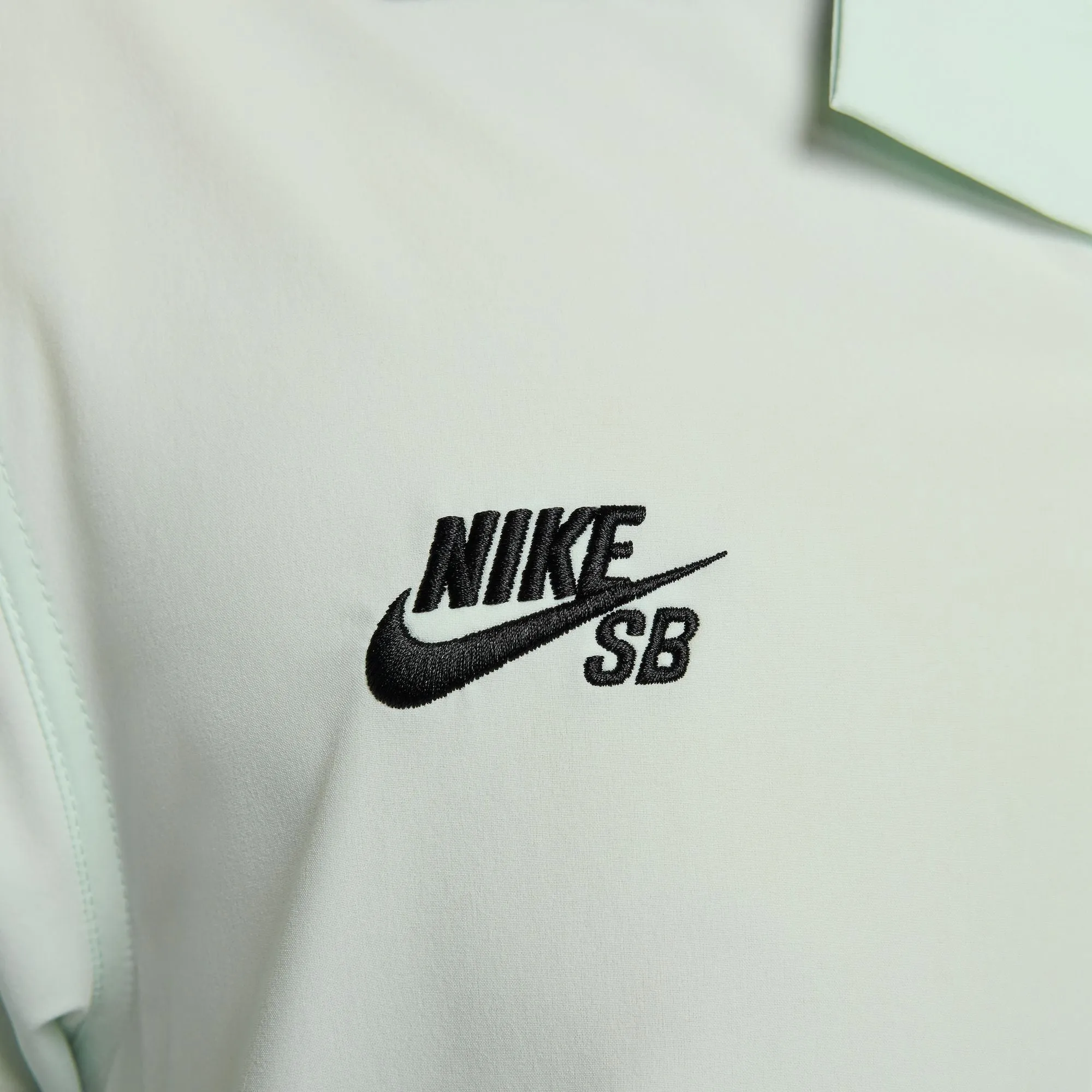 Nike SB - Olympic Bowler Button Up Short Sleeve Shirt - Barely Green / Black