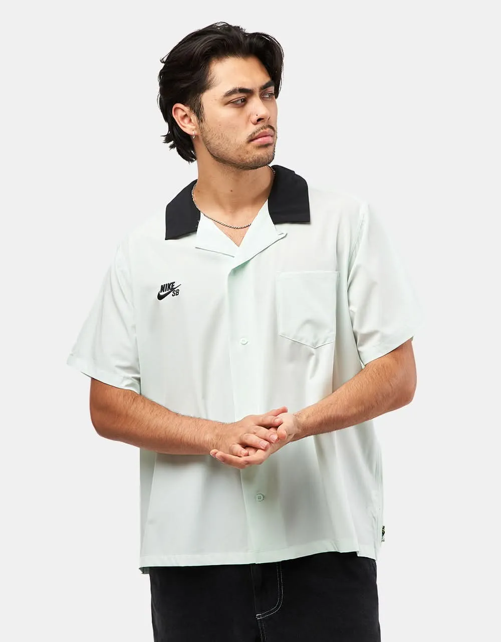 Nike SB Skate Bowler S/S Shirt - Barely Green/Black