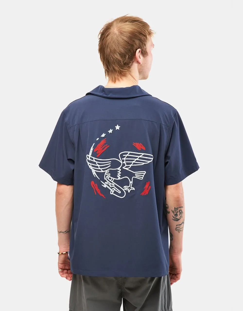 Nike SB 'Team USA' Skate Bowler S/S Shirt - Obsidian/White