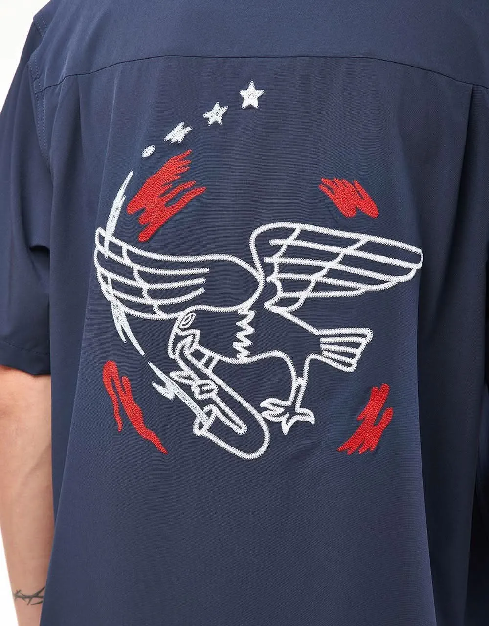 Nike SB 'Team USA' Skate Bowler S/S Shirt - Obsidian/White