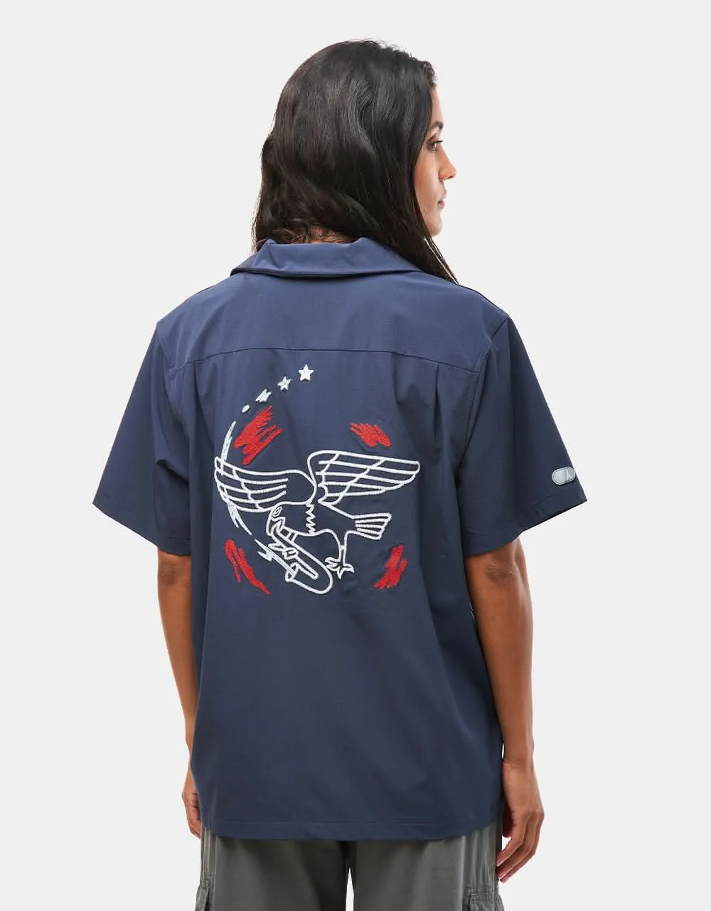 Nike SB 'Team USA' Skate Bowler S/S Shirt - Obsidian/White