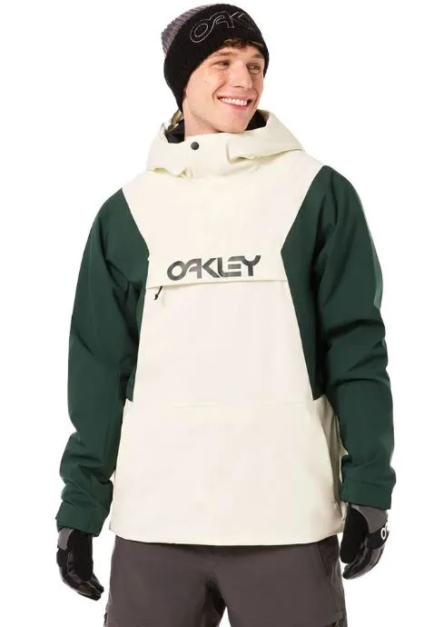 Oakley TNP TBT Insulated Anorak Snow Jacket - Arctic White/Hunter Gree