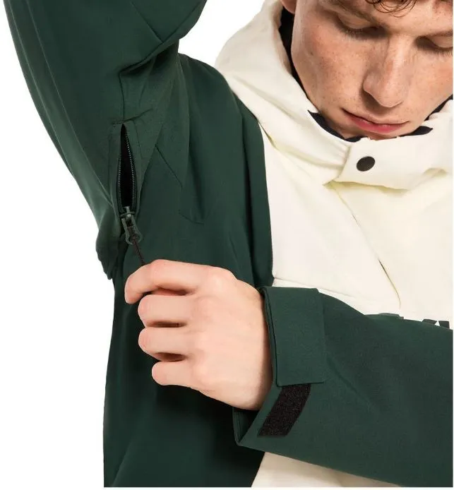 Oakley TNP TBT Insulated Anorak Snow Jacket - Arctic White/Hunter Gree