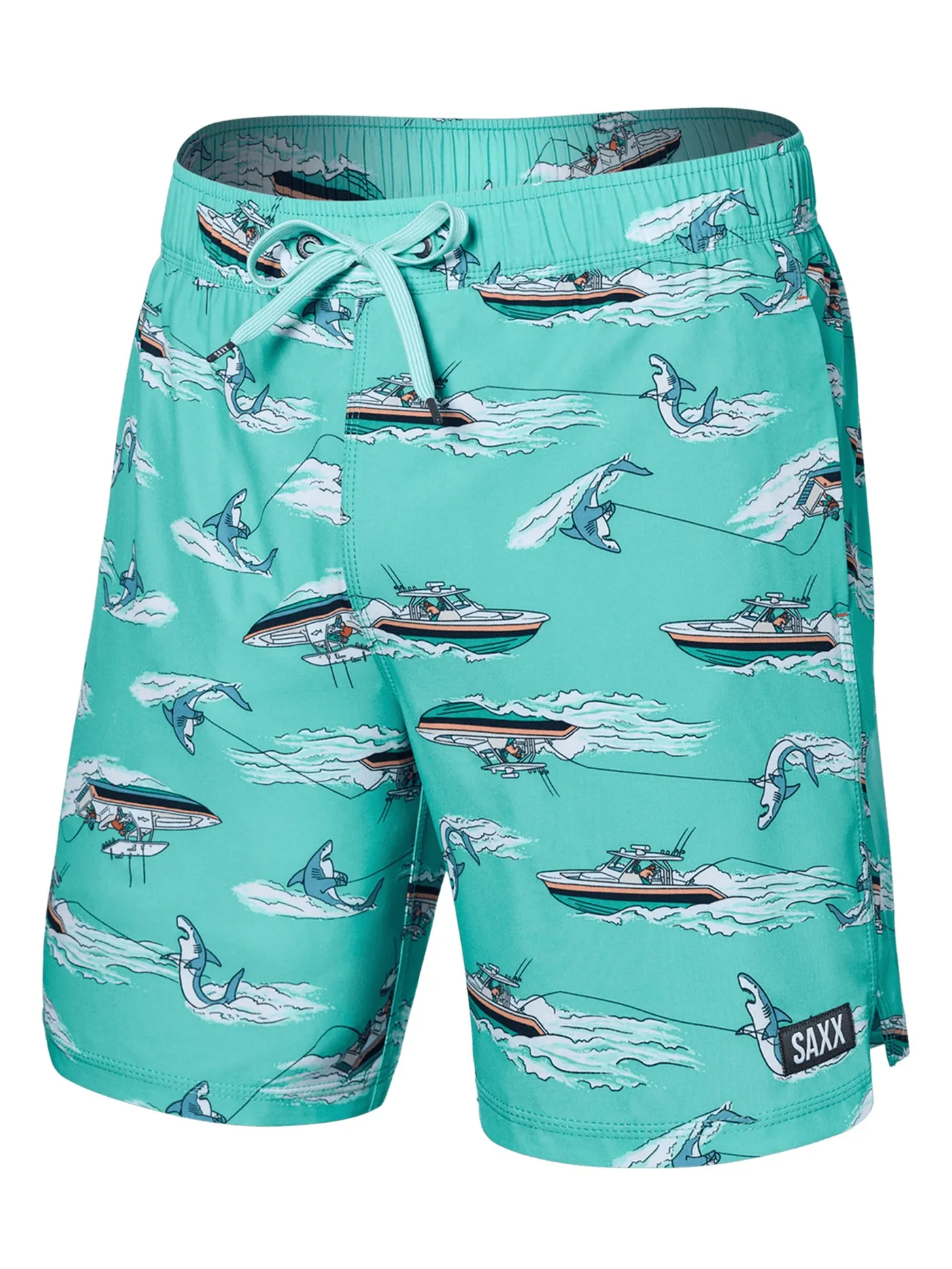 Oh Buoy 2n1 Volley 7 Sharkski/Turquoise Boardshort