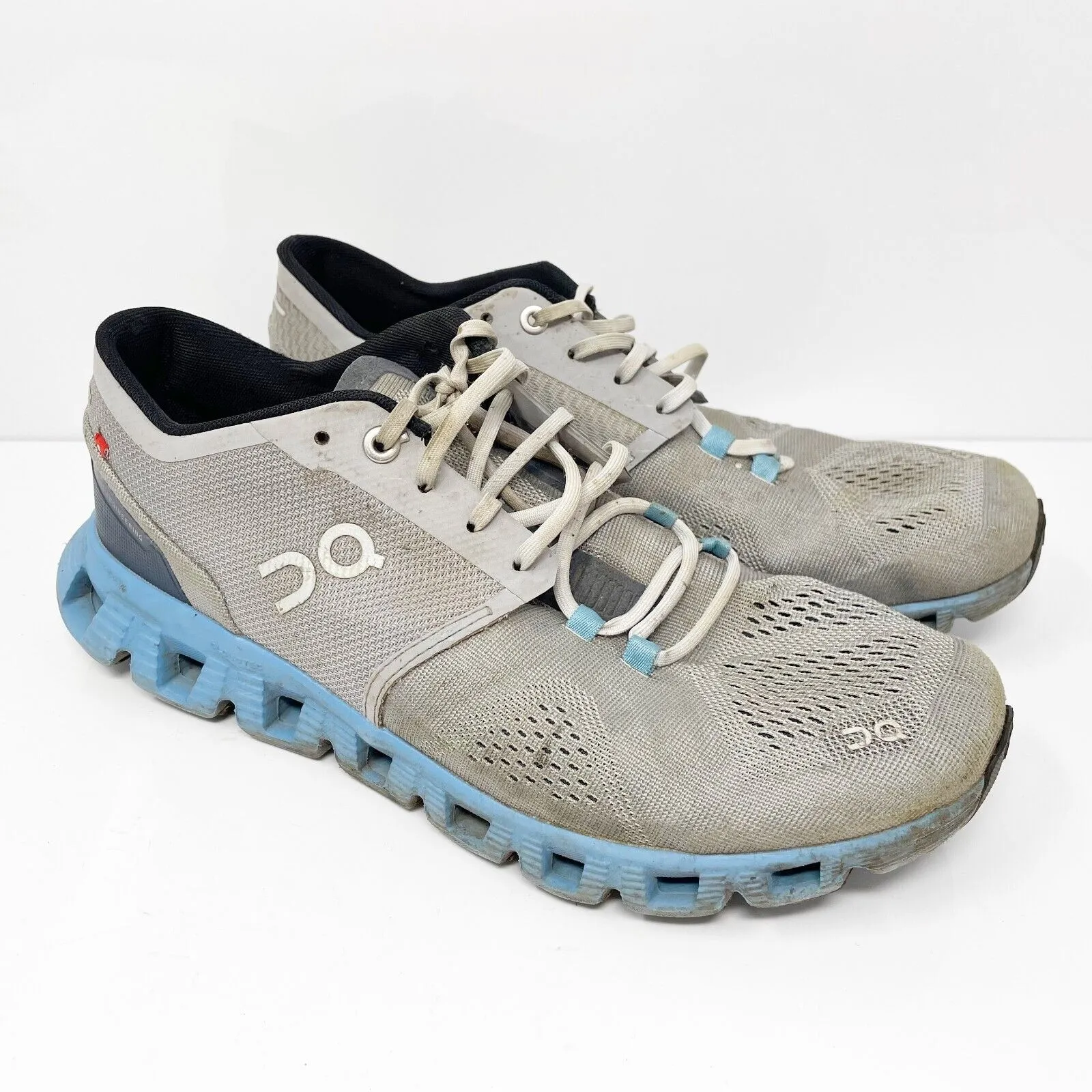 On Mens Cloud X Gray Running Shoes Sneakers Size 8