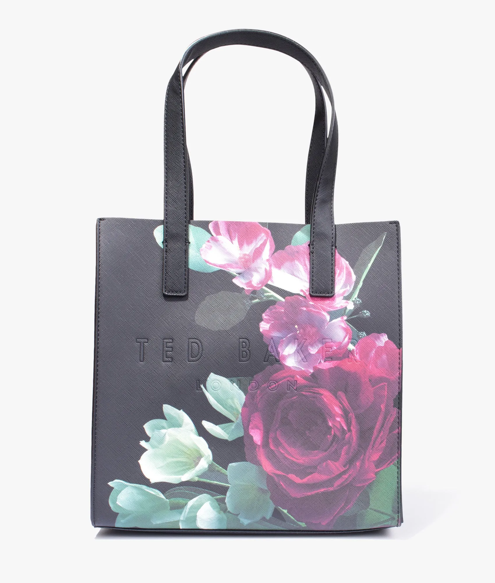 Papiecn small floral print shopper in black