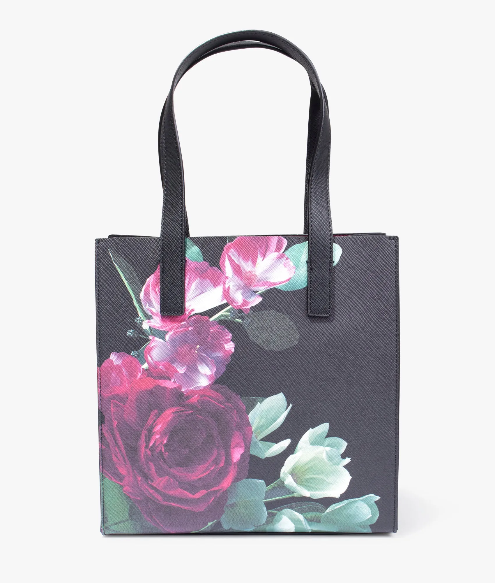 Papiecn small floral print shopper in black