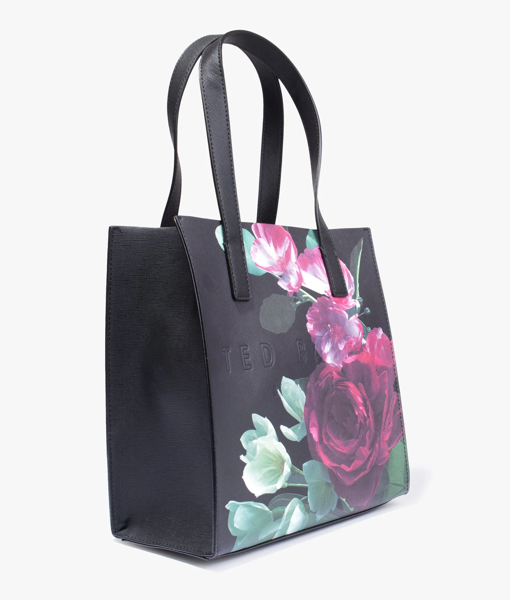 Papiecn small floral print shopper in black