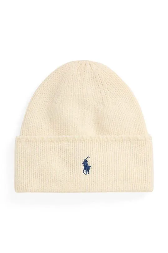 Polo Ralph Lauren wool beanie beige color 455954355