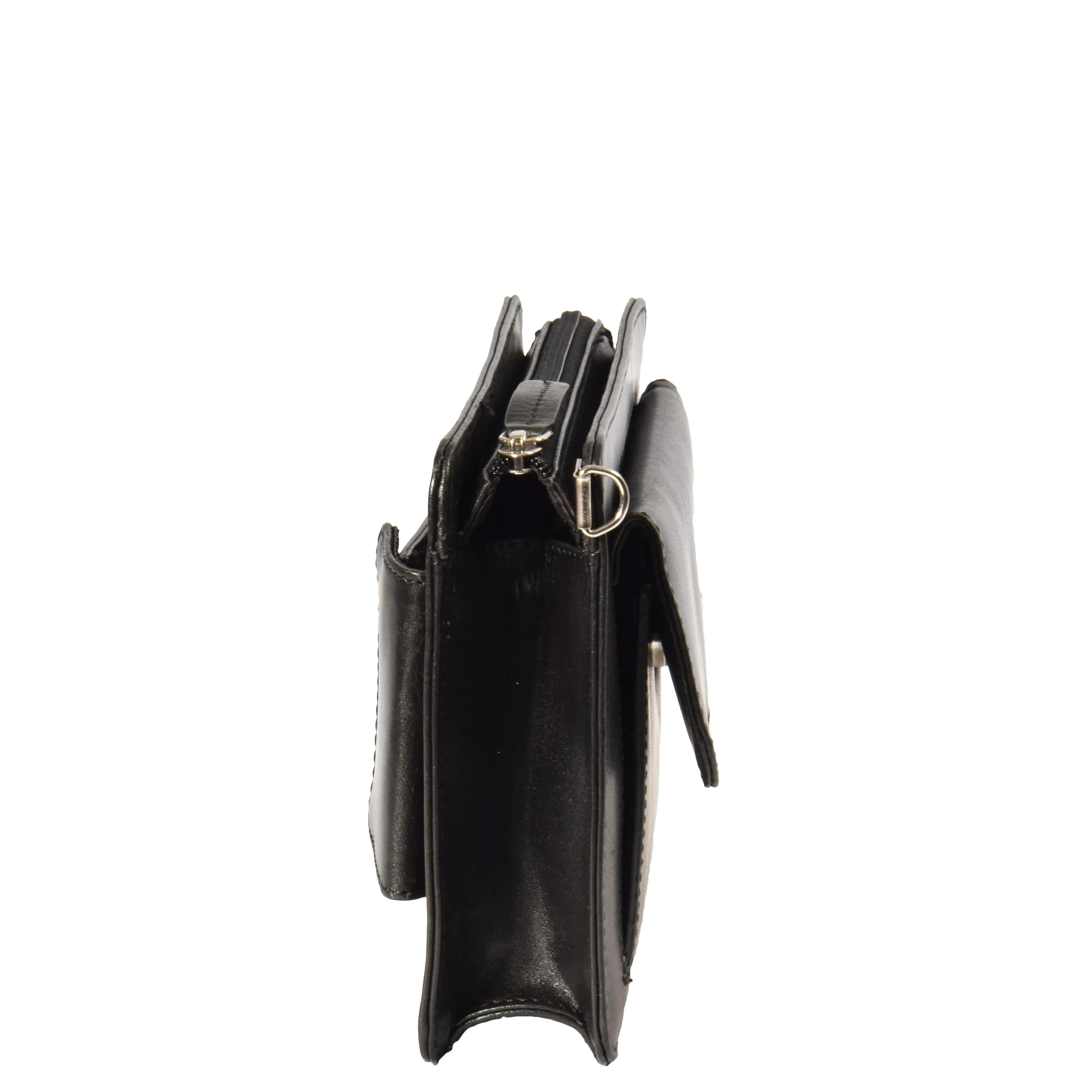 Real Leather Wristlet Pouch Montreal Black