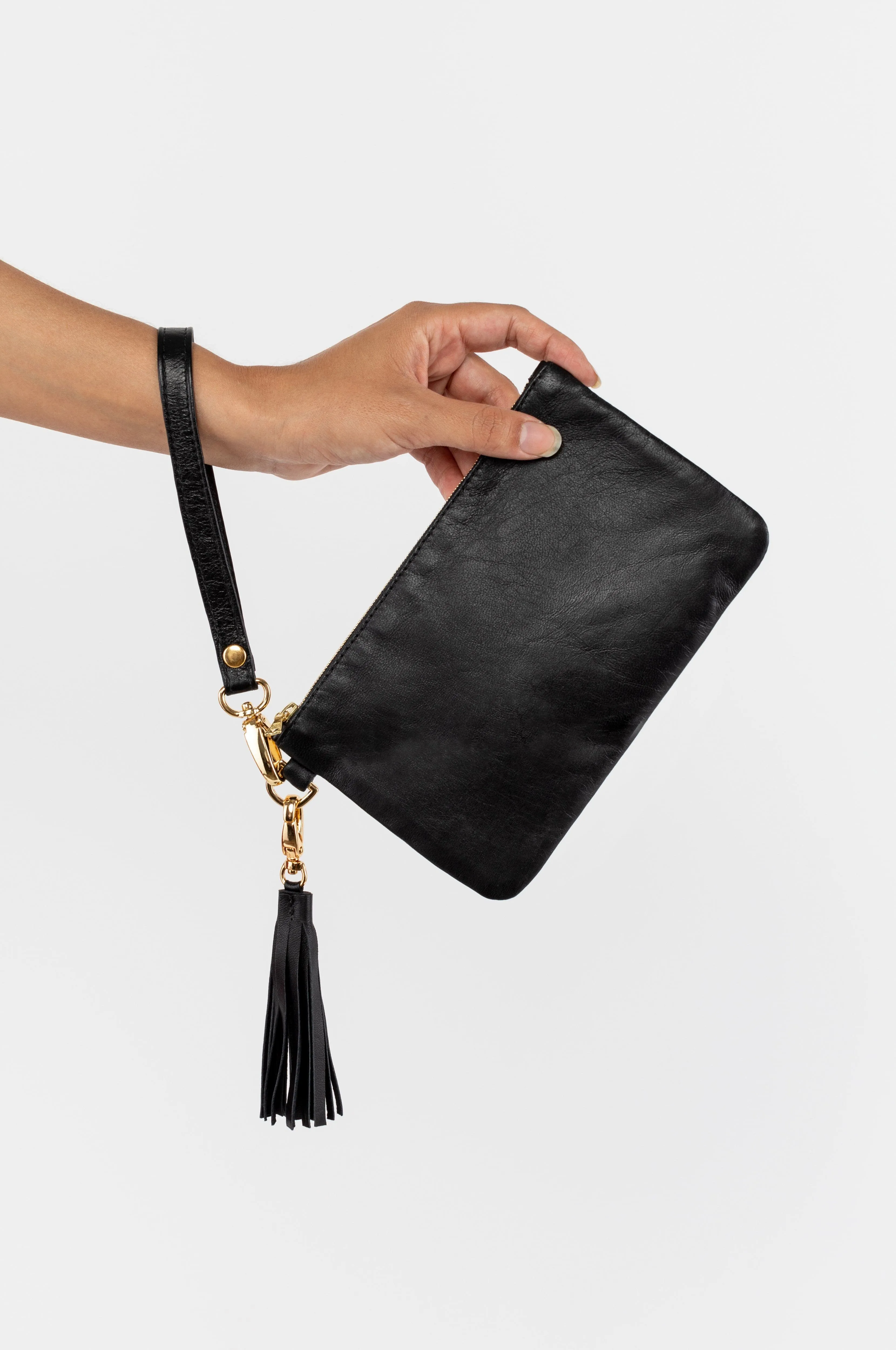 RLH3407 - The Leather Wristlet Zip Pouch