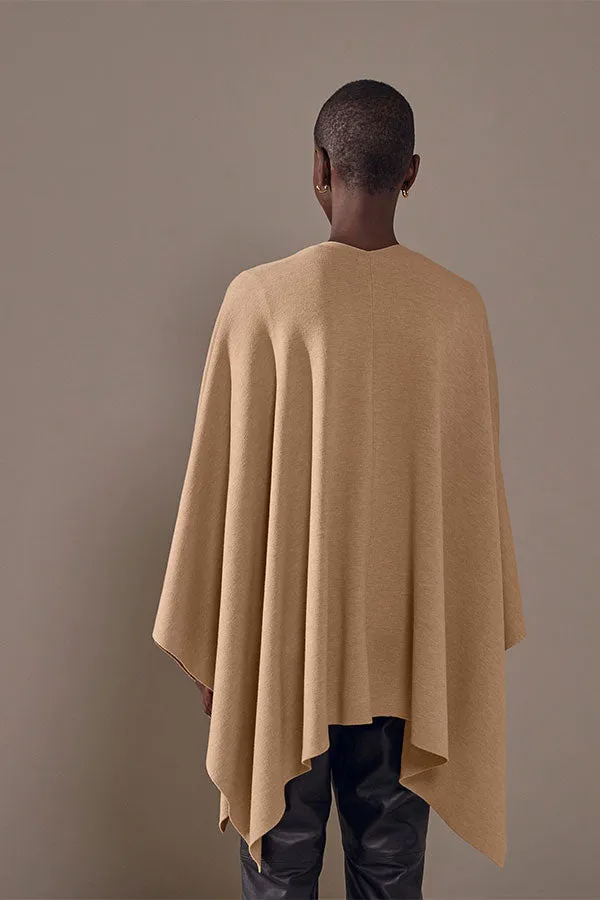 Rodier MOCHA KNITTED CAPE