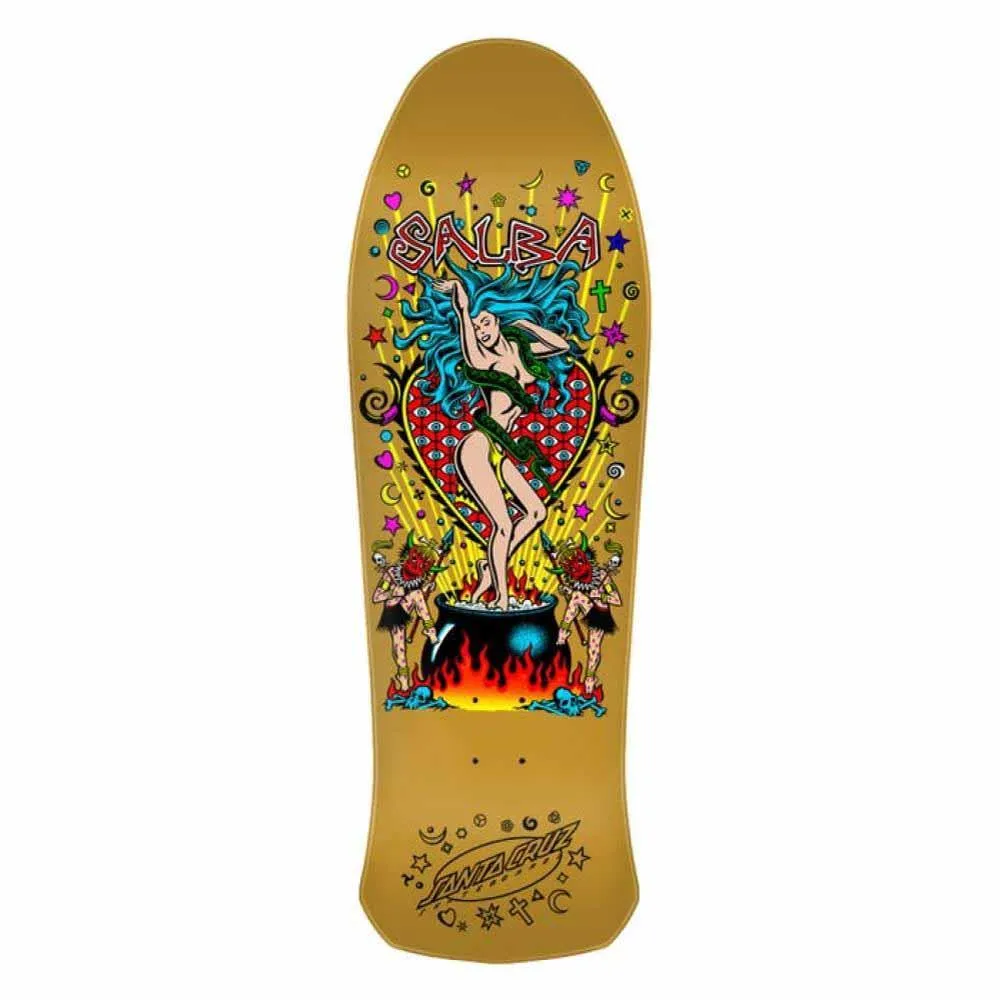 Santa Cruz Skateboard Deck Salba Witch Doctor Reissue Gold/Multi 10.4