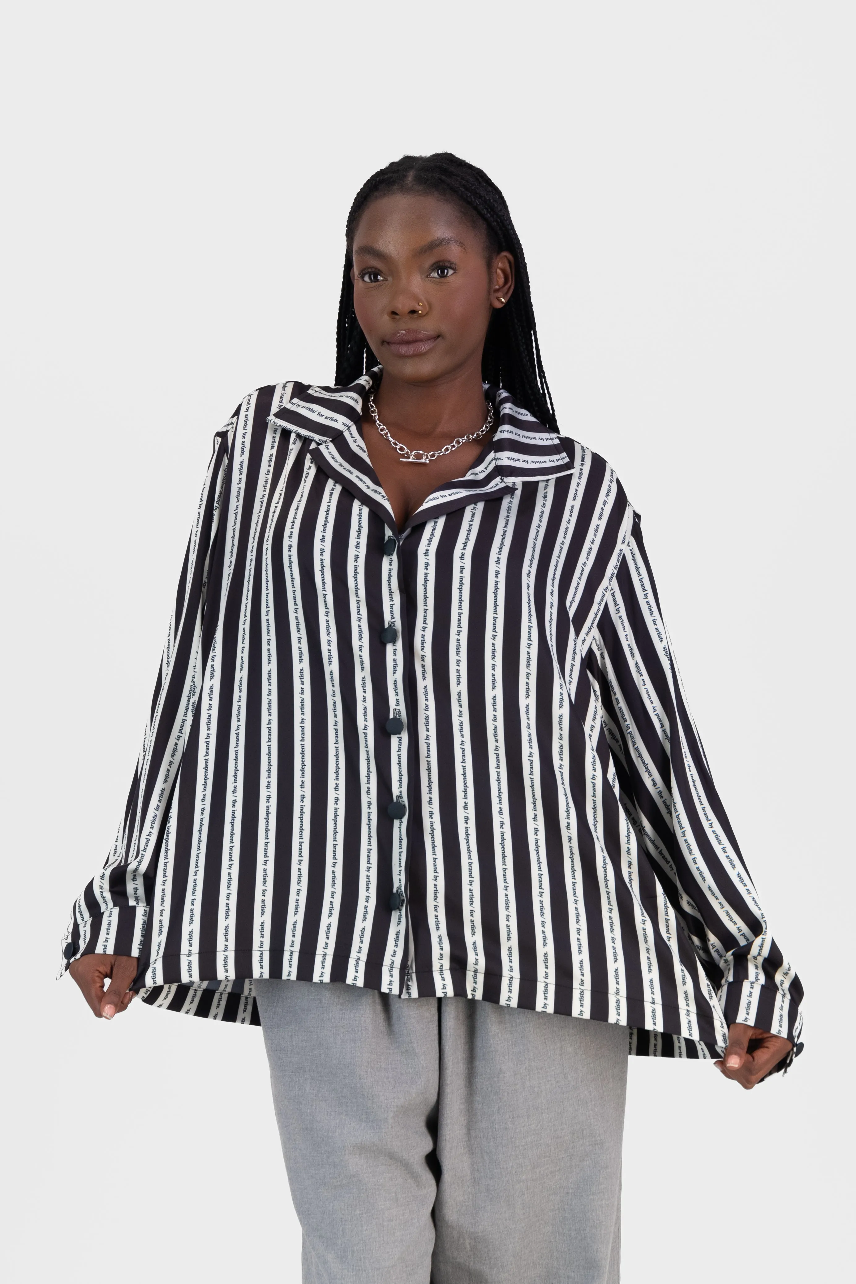 Satin Cocoon Bowler - Stripe